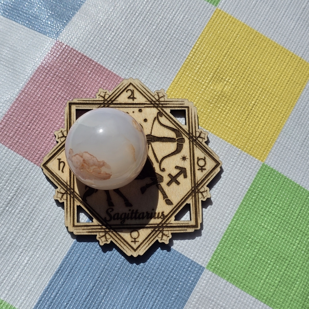 Sagittarius Zodiac Sign Crystal Sphere Holder - Picture 2 of 3